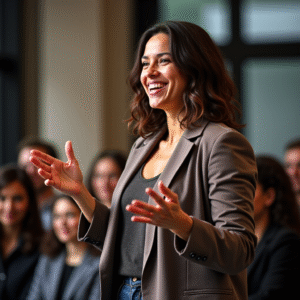 Woman speaking